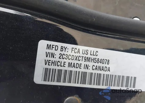 2021 Dodge Charger R/T Rwd z USA, uszkodzony, nr VIN 2C3CDXCT9MH584078